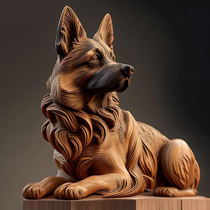 3D model German Wachtelhund dog (STL)